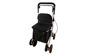 Carro-compra con asiento Negro