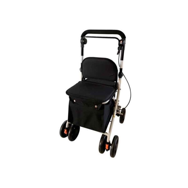 Carro-compra con asiento Negro